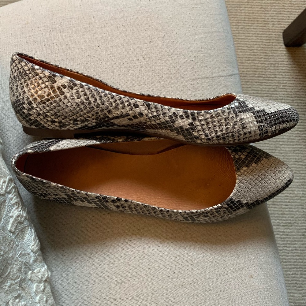 Madewell 1937 Snakeskin Sidewalk Skimmer Flats - 7